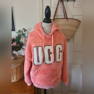 Ugg pink super comfy fuzzy hoodie size xs